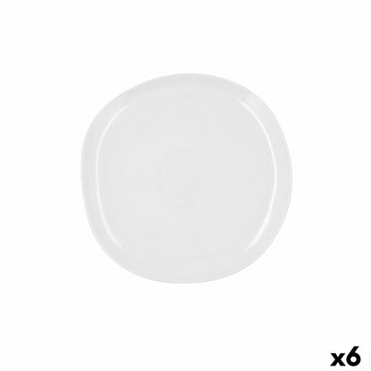 Ariane Earth Ceramic Flat Plate White Ø 27 cm (6 Units)