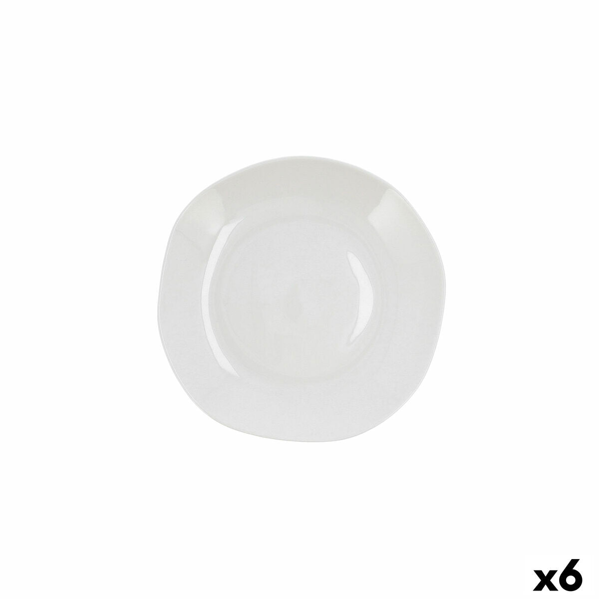 Ariane Earth White Ceramic Deep Plate 23 cm (6 Units)