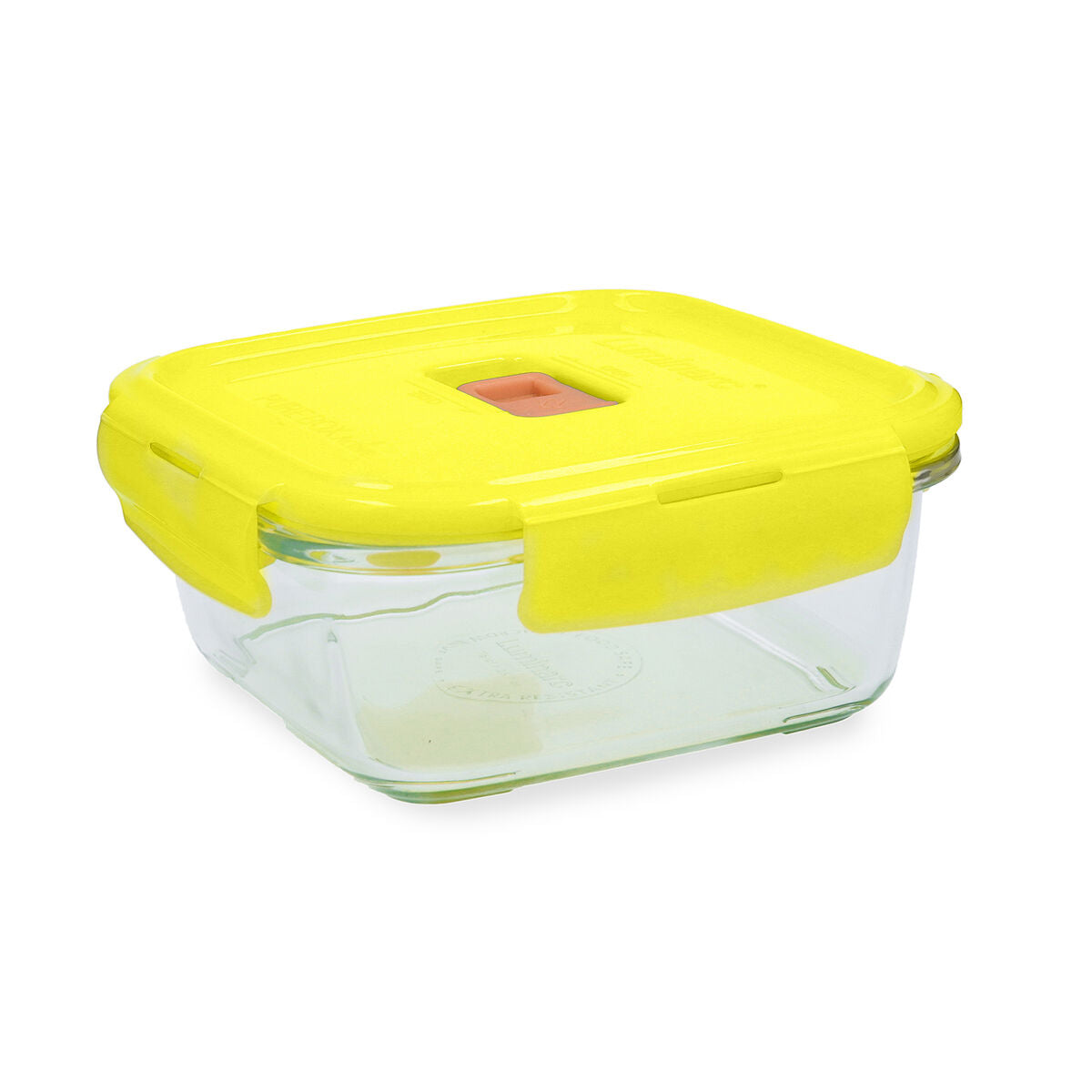 Luminarc Pure Box Holy Yellow Square Glass Hermetic Lunch Box 1.22 L (6 Units)