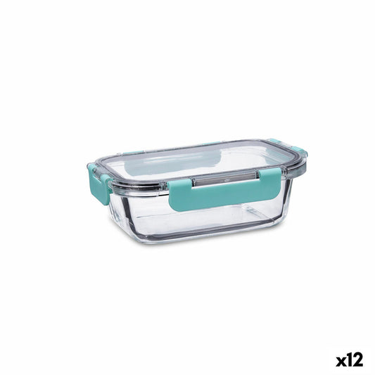 Quid Purity Rectangular Hermetic Lunch Box 630 ml Transparent Glass (12 Units)