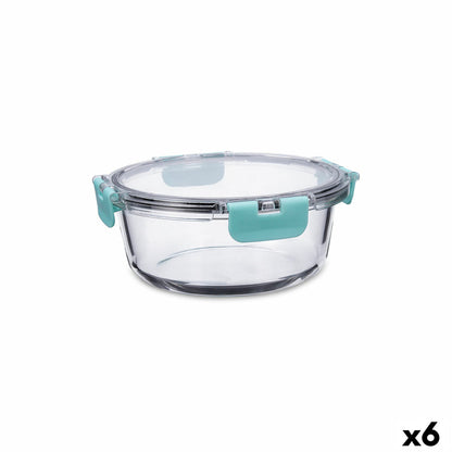 Quid Purity Round Hermetic Lunch Box 970 ml Transparent Glass (6 Units)