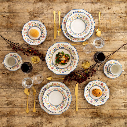 Queen's By Churchill Bengal Multicolor Ceramic 12 Piece Dinnerware Set