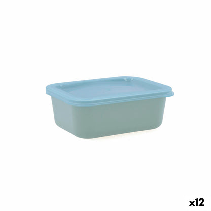 Rectangular Lunch Box with Lid Quid Inspira 380 ml Green Plastic (12 Units)