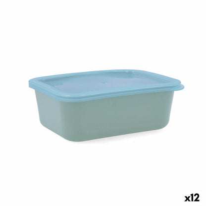 Rectangular Lunch Box with Lid Quid Inspira 740 ml Green Plastic (12 Units)