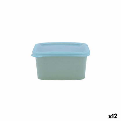 Quid Inspira Square Lunch Box with Lid 430 ml Blue Plastic (12 Units)