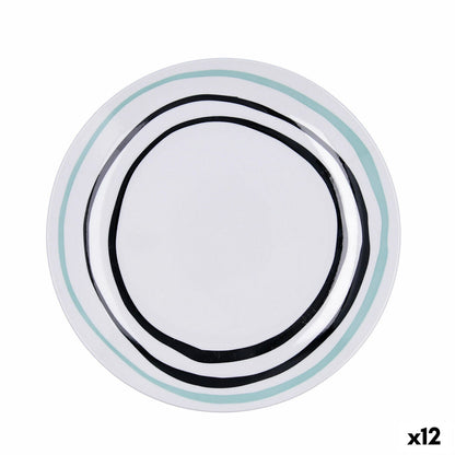 Bidasoa Zigzag Multicolor Ceramic Dinner Plate Ø 26.5 cm (12 Units)