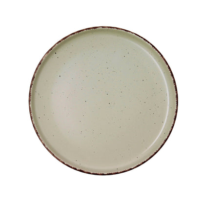 Quid Duna Green Ceramic Flat Plate 26.5 x 2.8 cm (6 Units)