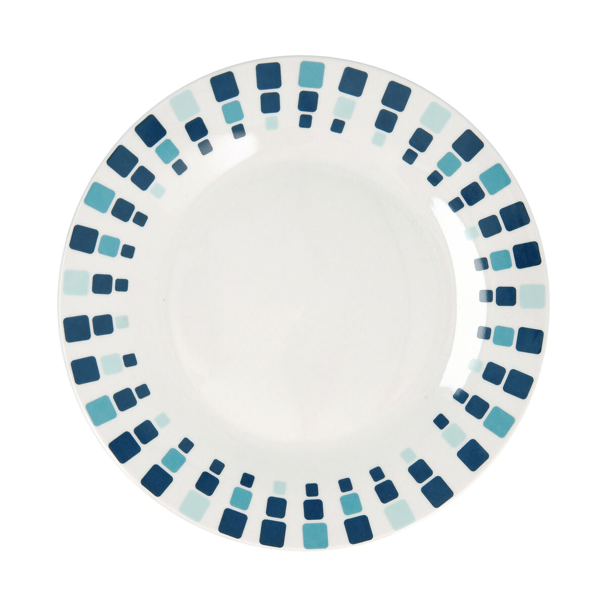 Quid Simetric Blue Ceramic Flat Plate 23 cm (12 Units)