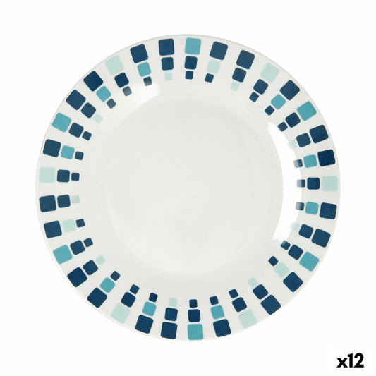 Quid Simetric Blue Ceramic Flat Plate 23 cm (12 Units)