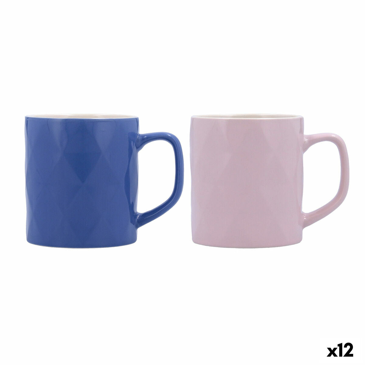 Taza Quid Rombos Cerámica 330 ml (12 Unidades)