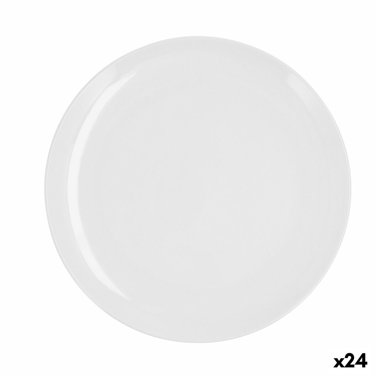 Quid Select Basic White Plastic Flat Plate 25 cm (24 Units)