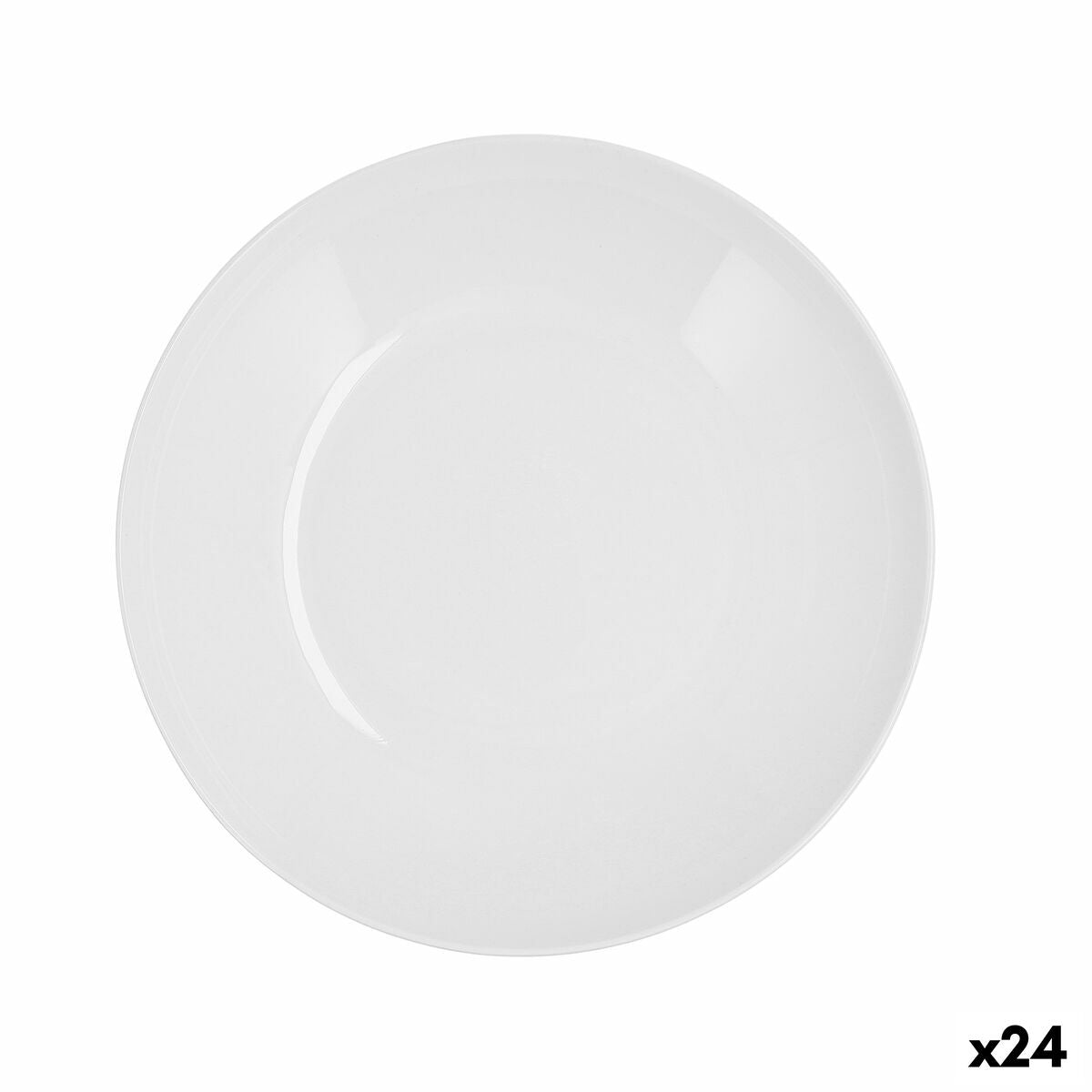 Plato Hondo Quid Select Basic Blanco Plástico 23 cm (24 Unidades)