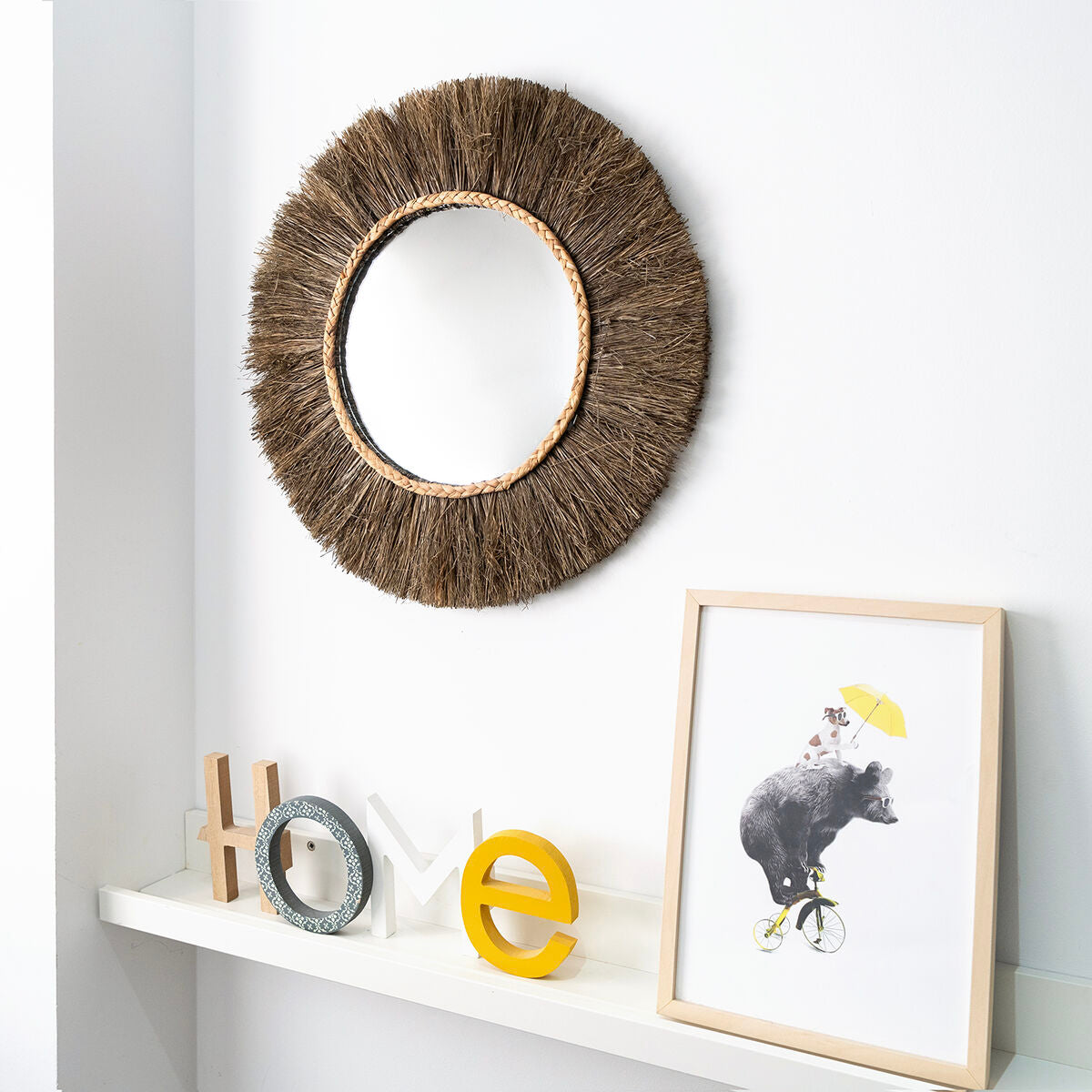 Vinthera Moa Natural Rattan Wall Mirror (4 Units)