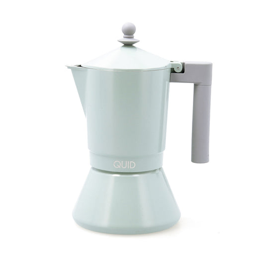 Quid Ozon Italian Coffee Maker Green Metal 9 Cups