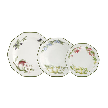 Queen's By Churchill Victorian Orchard Multicolor Ceramic 12 Piece Dinnerware Set