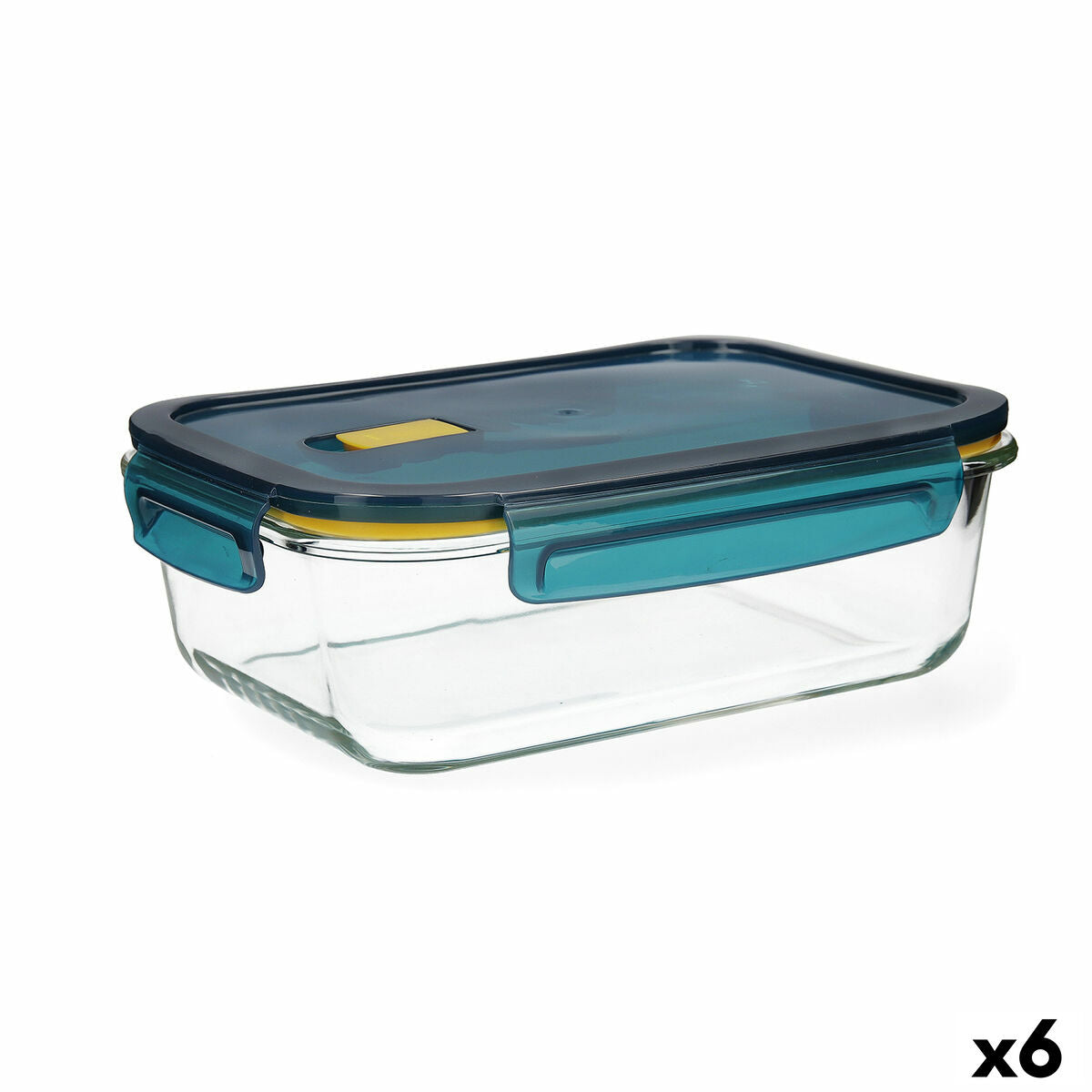 Quid Astral Hermetic Lunch Box Blue Glass 1.52 L 23 x 17.5 x 8.4 cm (6 Units)