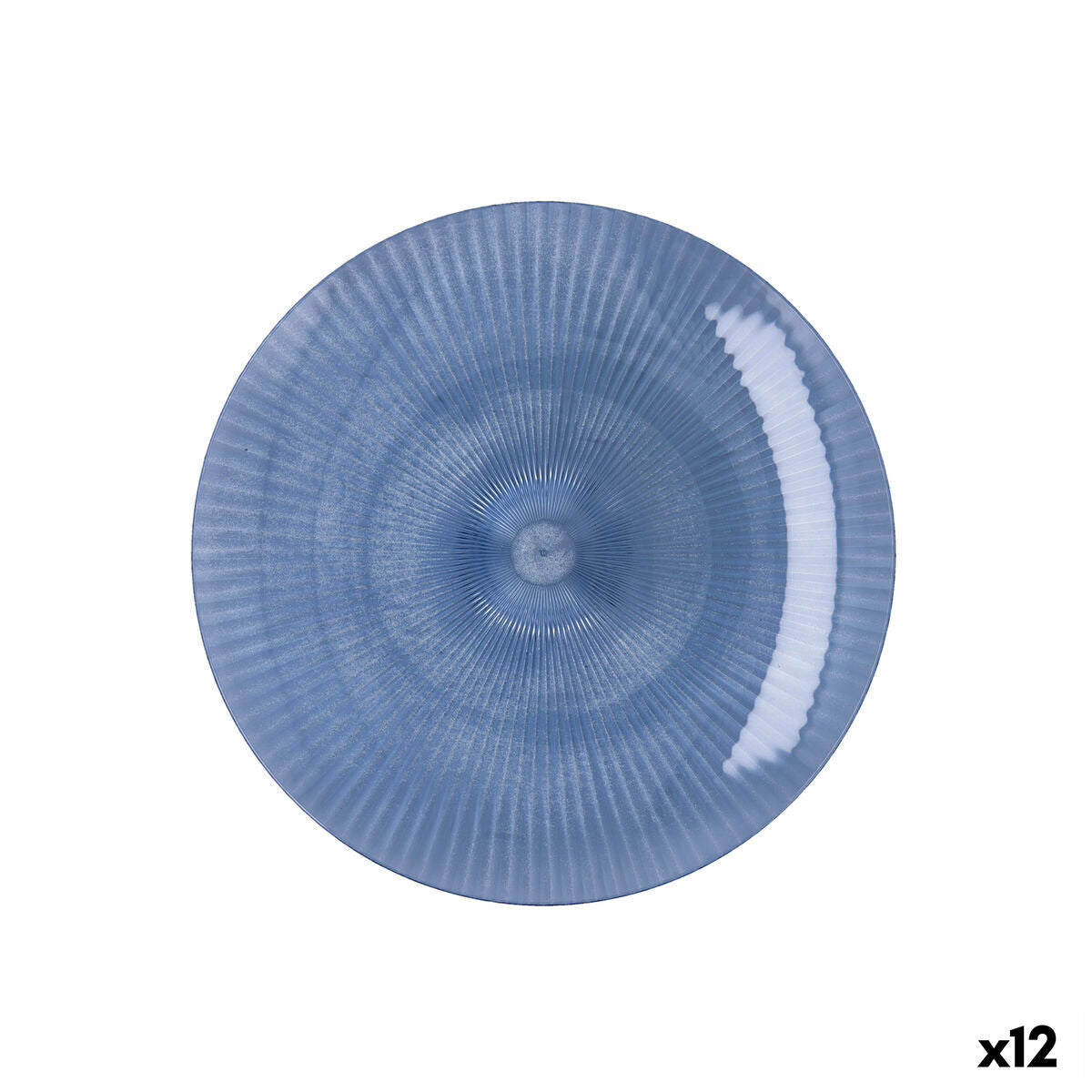 Quid Sunset Blue Plastic Flat Plate 19 cm (12 Units)