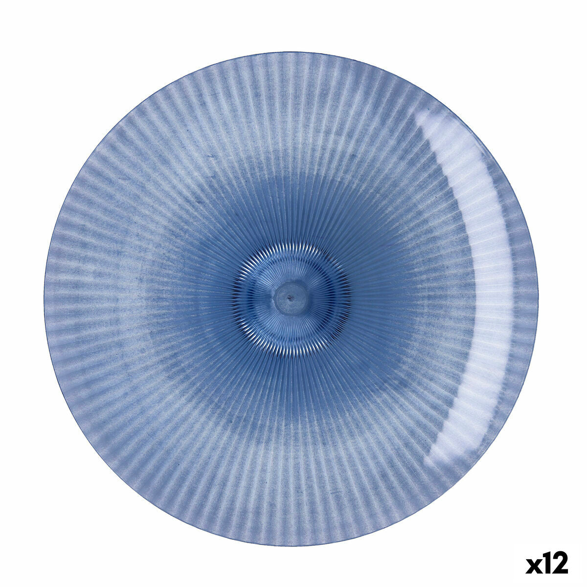 Quid Sunset Blue Plastic Flat Plate 26 cm (12 Units)