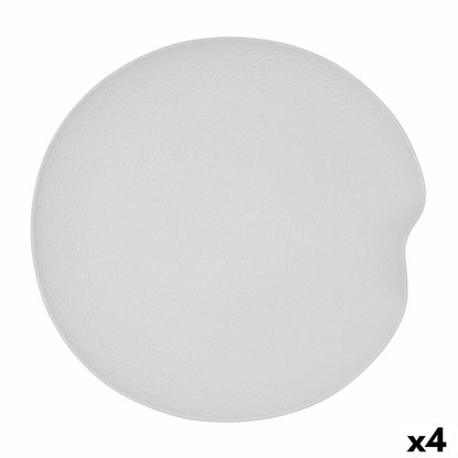 Bandeja de Aperitivos Bidasoa Fosil Blanco Cerámica Alúmina 31,4 x 31,2 x 4 cm (4 Unidades)