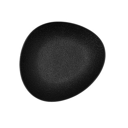 Bidasoa Fossil Black Ceramic Oval Deep Plate 22 x 19.6 x 4.5 cm (6 Units)