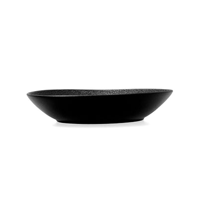 Bidasoa Fossil Black Ceramic Oval Deep Plate 22 x 19.6 x 4.5 cm (6 Units)