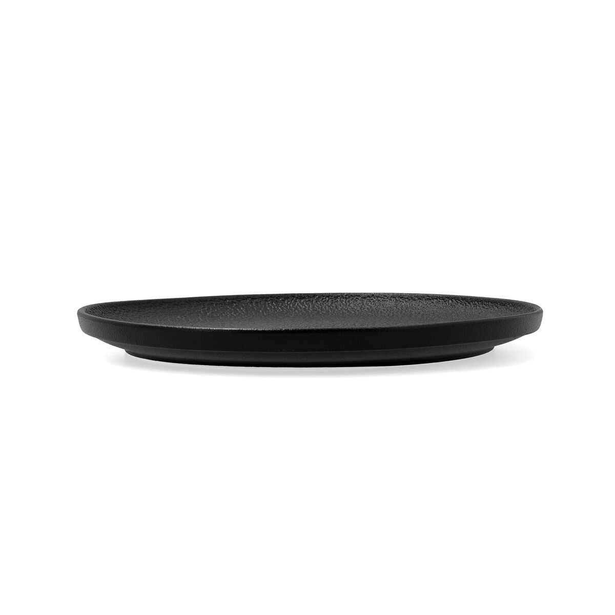 Bidasoa Fossil Black Ceramic Flat Plate 26.5 x 26.4 x 2.3 cm (6 Units)