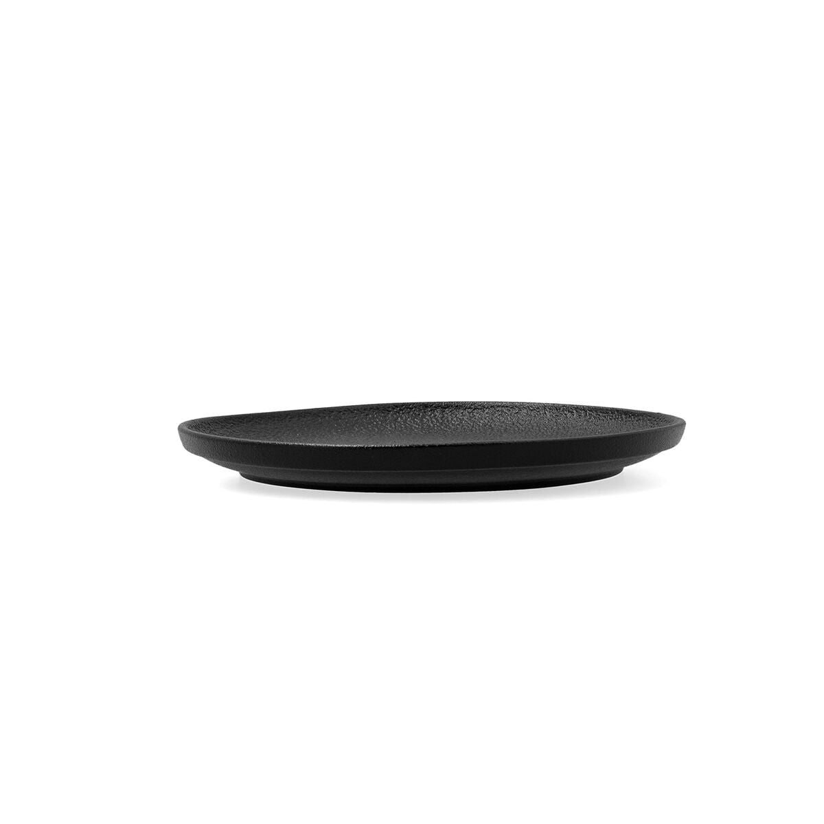 Bidasoa Fossil Black Ceramic Flat Plate 21.3 x 21.2 x 2.2 cm (8 Units)