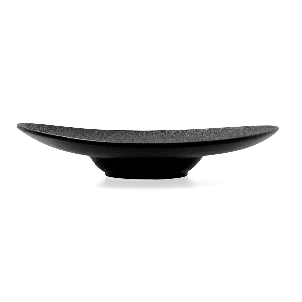 Bidasoa Fossil Black Ceramic Oval Deep Plate 27.3 x 22.2 x 5.7 cm (8 Units)