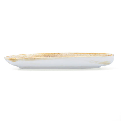 Ariane Jaguar Freckles Beige Rectangular Ceramic Flat Plate 27 cm (8 Units)