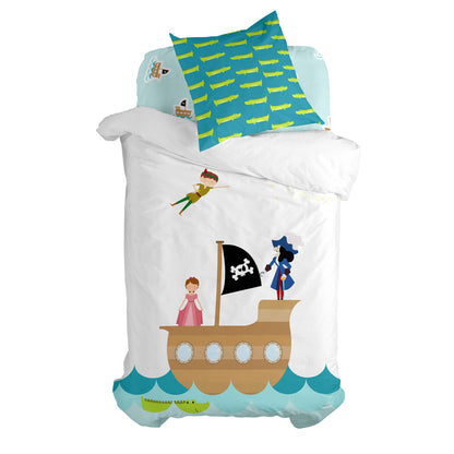 Juego de funda nórdica HappyFriday Mr Fox Flying boy Multicolor Cama de 80 2 Piezas