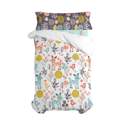 HappyFriday Moshi Moshi Woodland Duvet Cover Set Multicolour Bed 80/90 2 Pieces