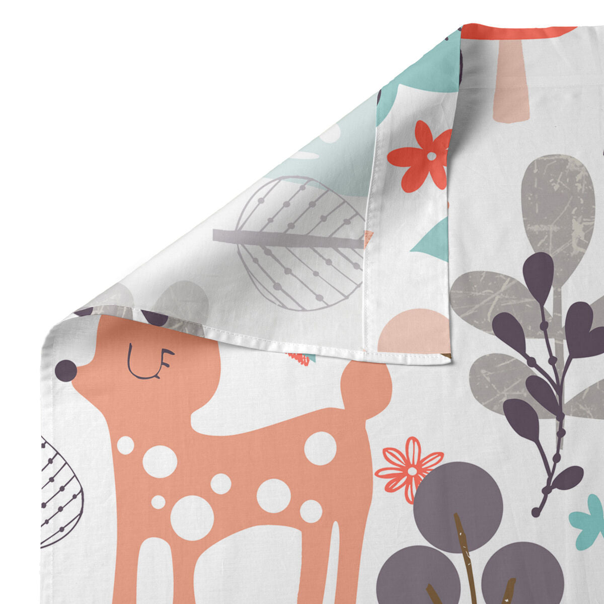 Juego de Sábanas HappyFriday Moshi Moshi Woodland Multicolor Cuna de Bebé 2 Piezas