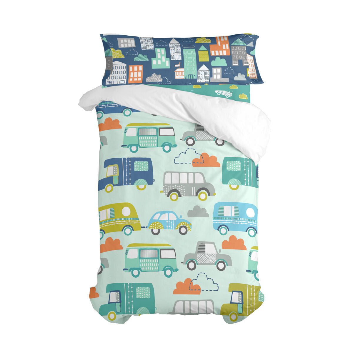 Juego de funda nórdica HappyFriday Moshi Moshi Holidays Multicolor Cama de 80/90 2 Piezas