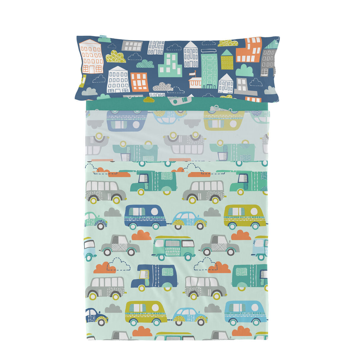 Juego de Sábanas HappyFriday Moshi Moshi Holidays  Multicolor Cama de 80/90 2 Piezas