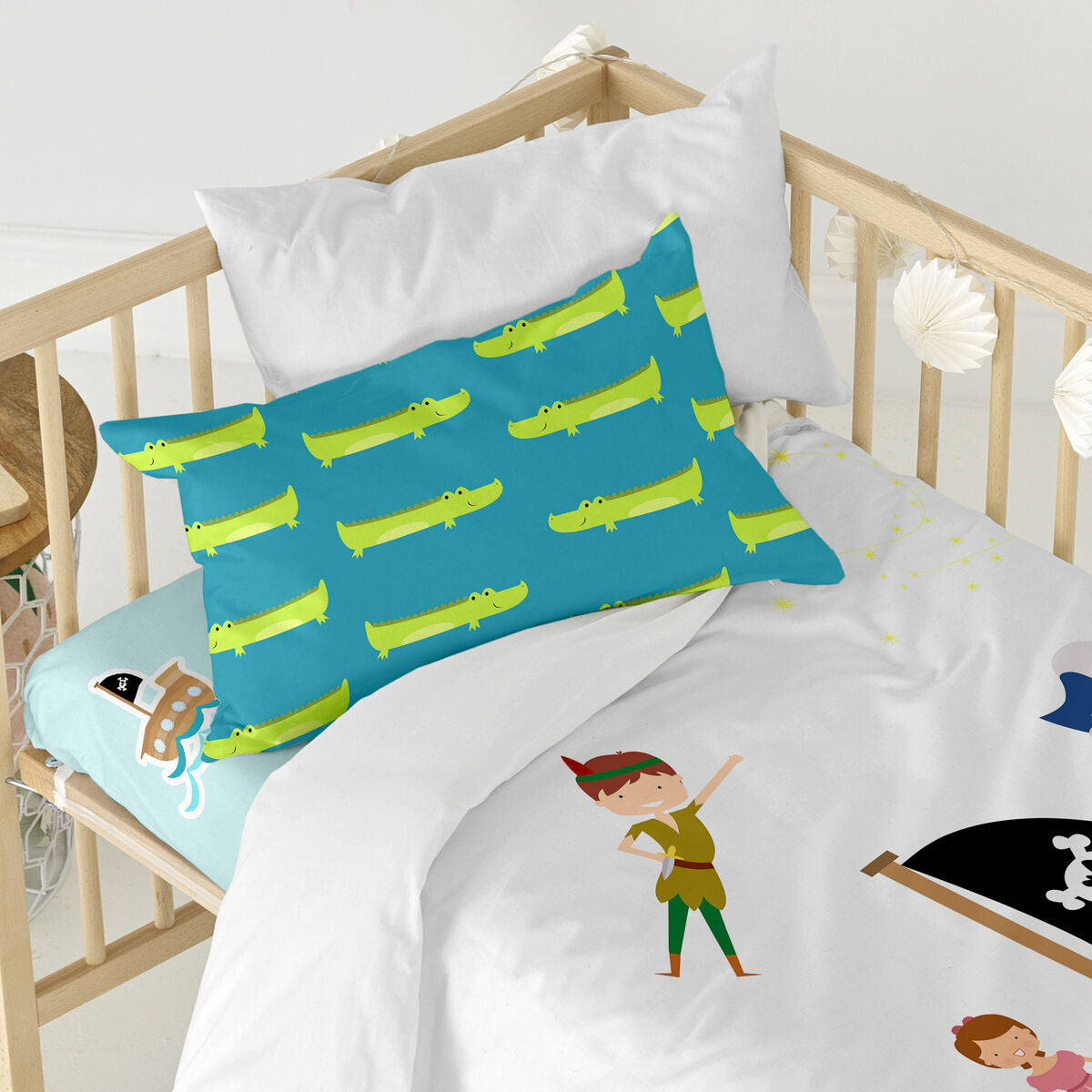 HappyFriday Mr Fox Flying boy Multicolor 2 Piece Duvet Cover Set