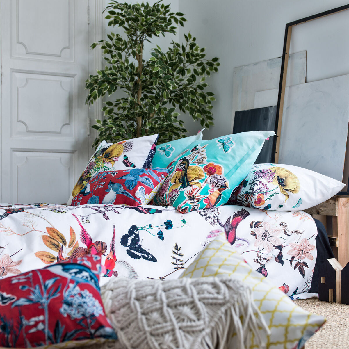 HappyFriday Birds of paradise Duvet Cover Multicolor 200 x 200 cm