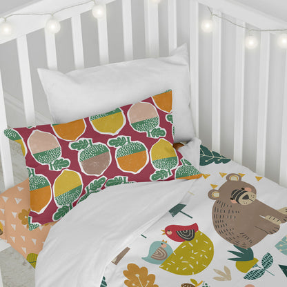 Moshi HappyFriday Moshi Harvestwood Multicolour Baby Crib Duvet Cover Set 2 Pieces