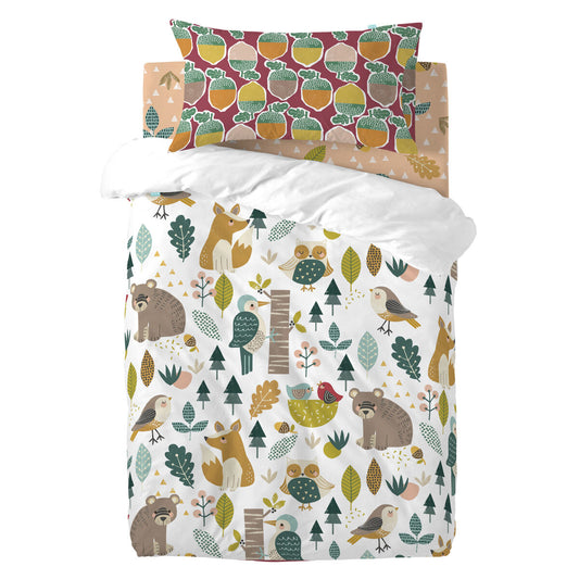 Moshi HappyFriday Moshi Harvestwood Multicolour Baby Crib Duvet Cover Set 2 Pieces