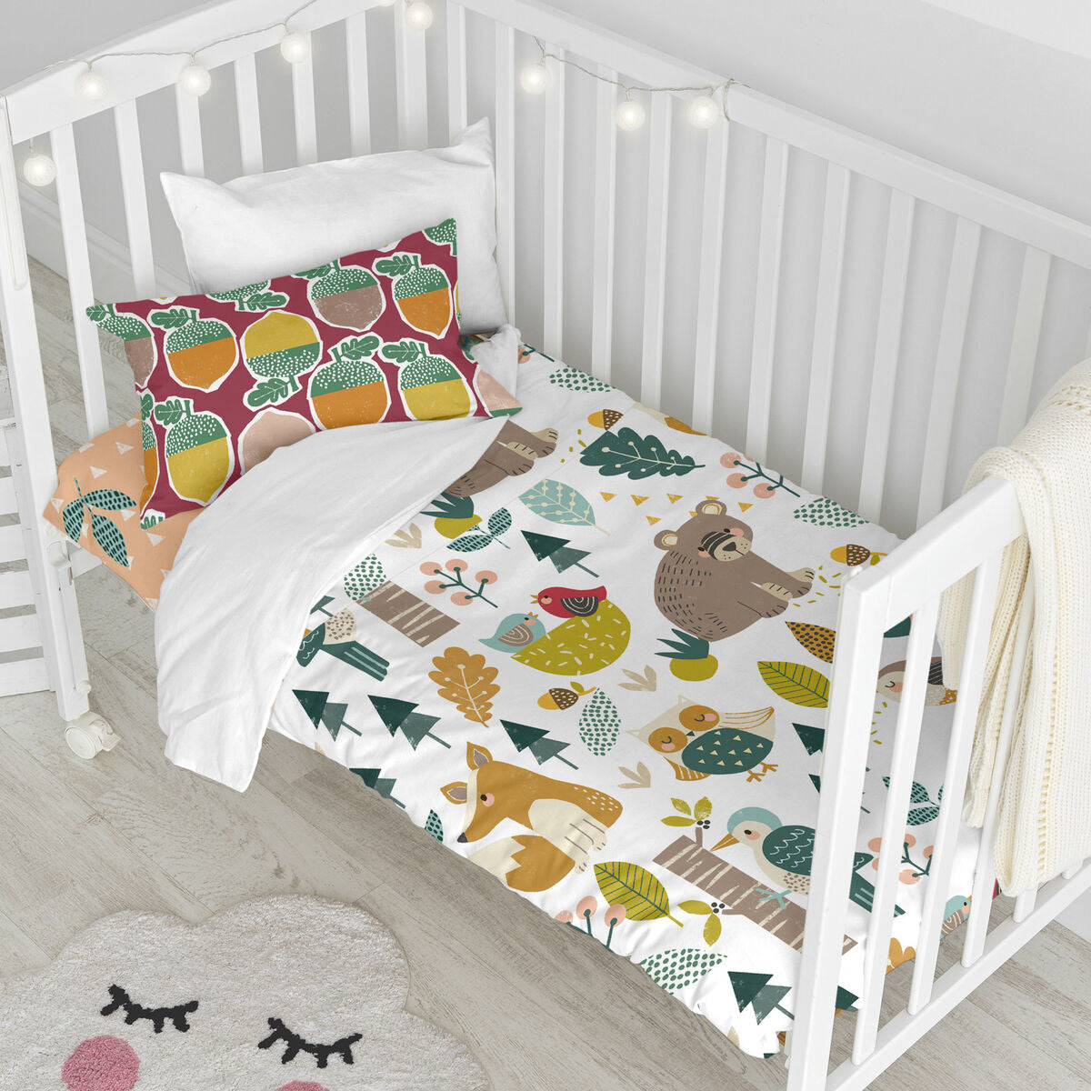 Moshi HappyFriday Moshi Harvestwood Multicolour Baby Crib Duvet Cover Set 2 Pieces