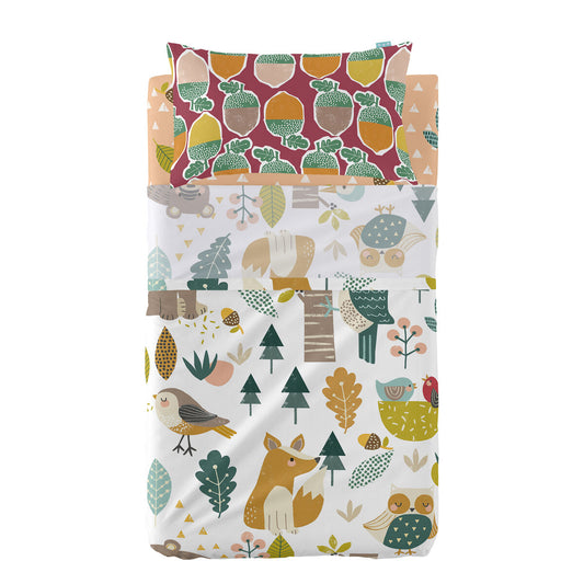 Moshi HappyFriday Moshi Harvestwood Multicolour Baby Crib Sheet Set 2 Pieces