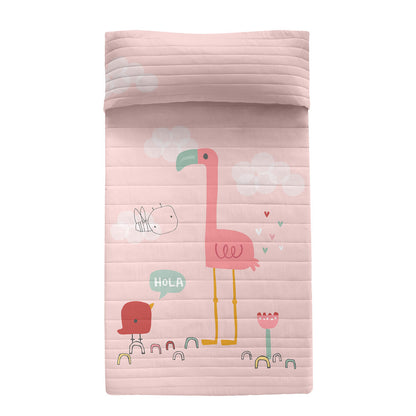 HappyFriday Moshi Moshi Quilt Multicolor 180 x 260 cm Pink Flamingo