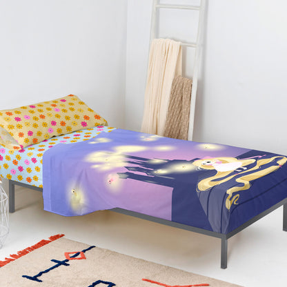 Juego de Sábanas HappyFriday Mr Fox Long Braid Multicolor Cama de 105 2 Piezas