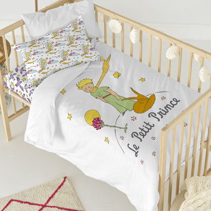 HappyFriday Le Petit Prince Ses Amis Multicolor Baby Crib Duvet Cover Set 2 Pieces