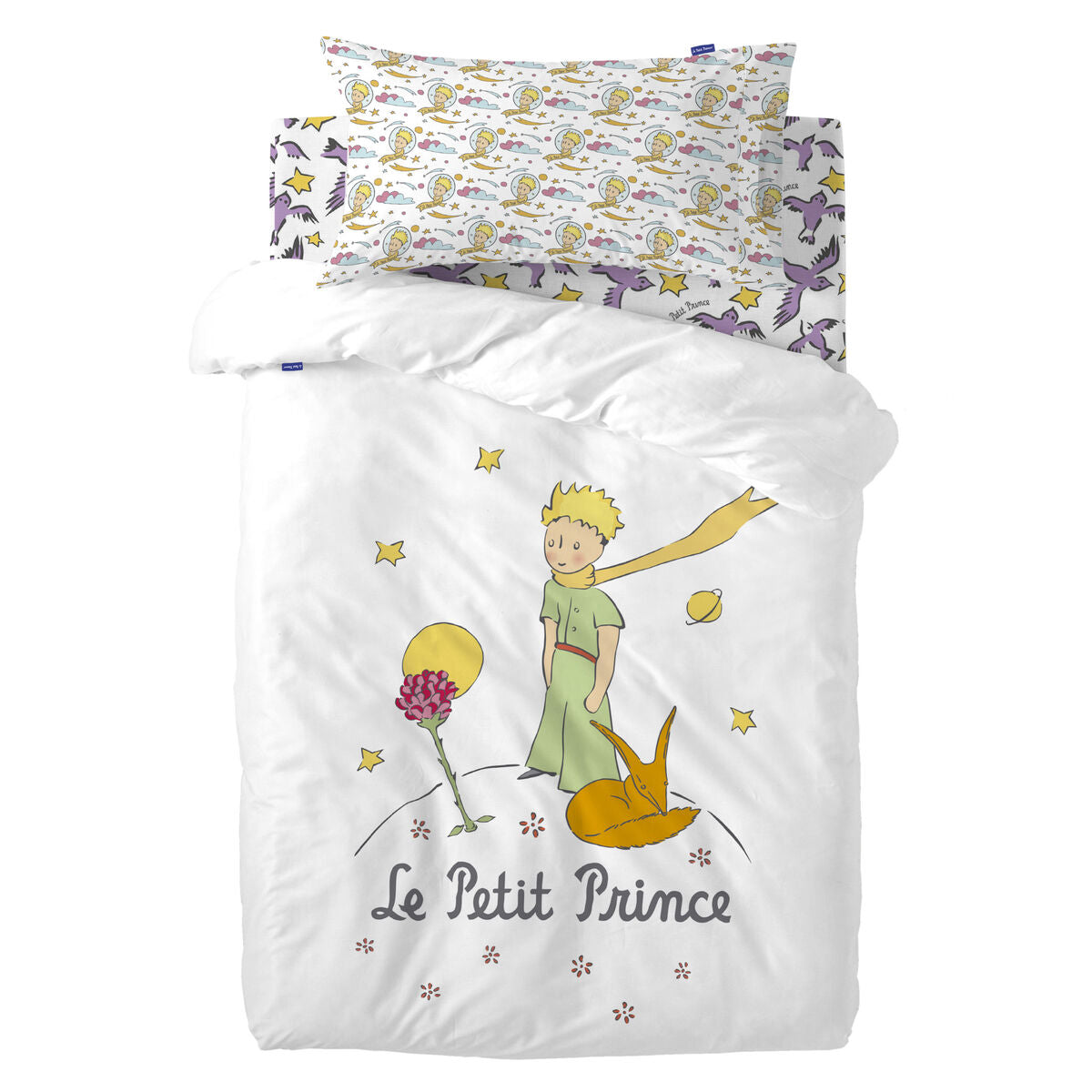 HappyFriday Le Petit Prince Ses Amis Multicolor Baby Crib Duvet Cover Set 2 Pieces