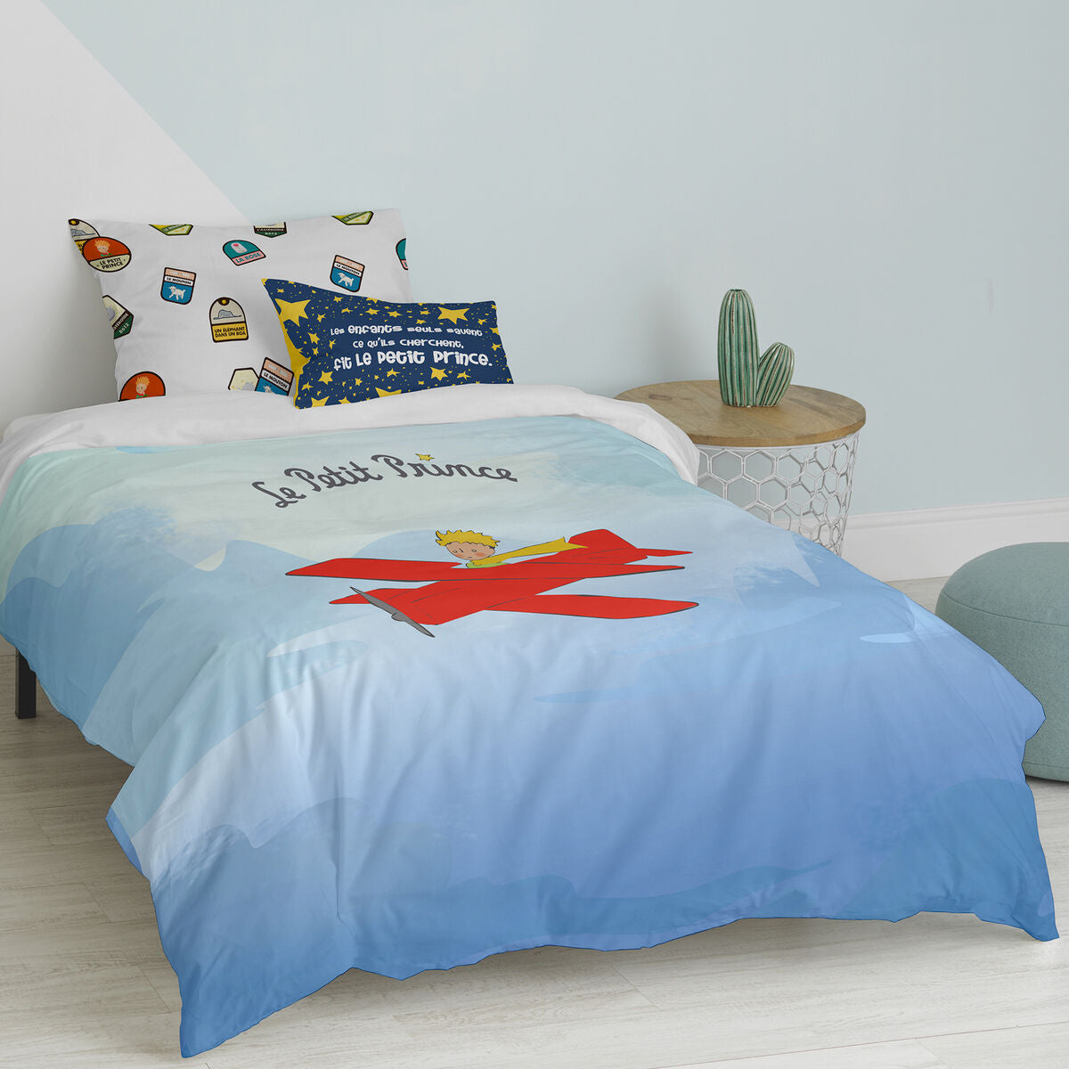 HappyFriday Le Petit Prince Son Avion Duvet Cover Set Multicolour Bed 80 2 Pieces