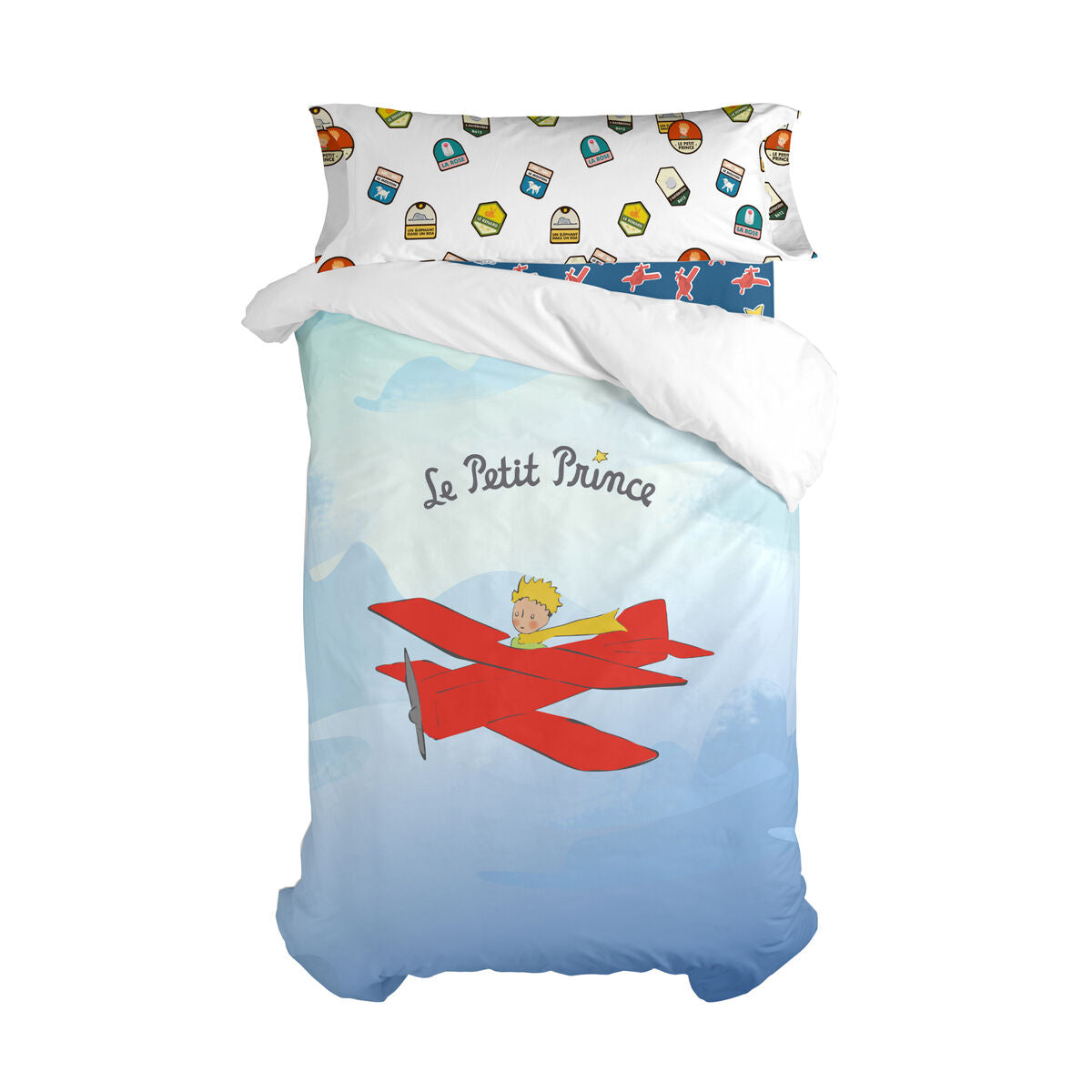 HappyFriday Le Petit Prince Son Avion Multicolor Duvet Cover Set 105 Bed 2 Pieces