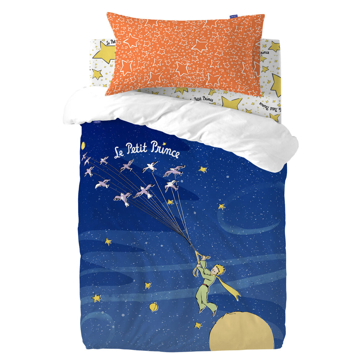 HappyFriday Le Petit Prince Migration Multicolor Baby Crib Duvet Cover Set 2 Pieces