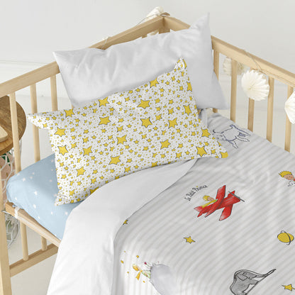 HappyFriday Le Petit Prince Son Monde Multicolor Baby Crib Duvet Cover Set 2 Pieces