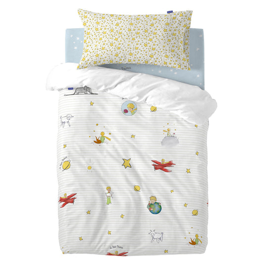 HappyFriday Le Petit Prince Son Monde Multicolor Baby Crib Duvet Cover Set 2 Pieces