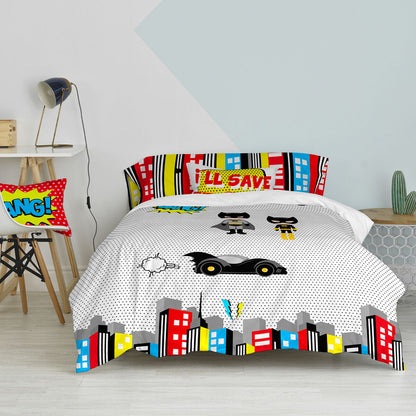 HappyFriday Mr Fox Bat Multicolor Duvet Cover Set 80/90 Bed 2 Pieces